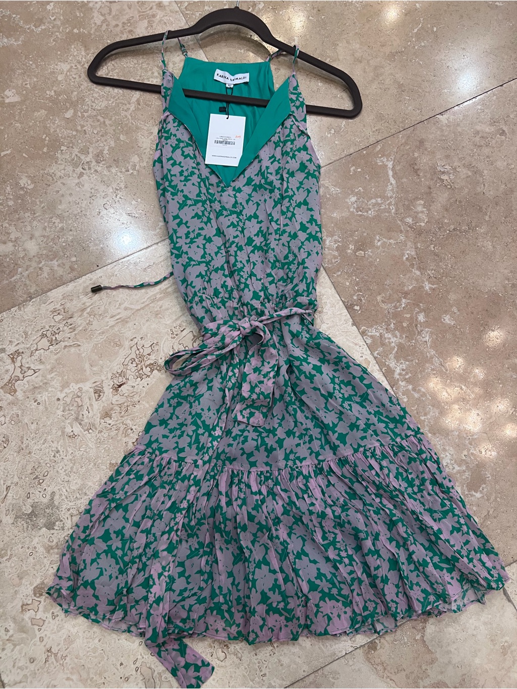Nwt Karina Grimaldi Loli Floral Print Mini Dress Size Xs